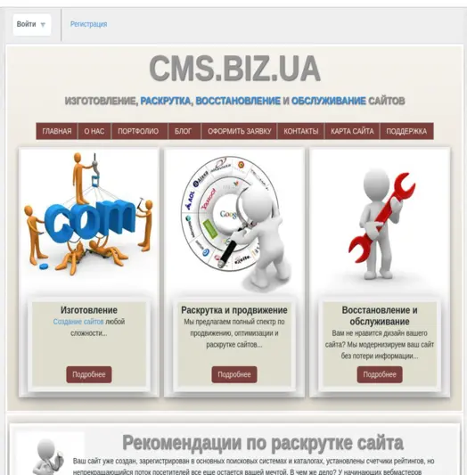 Website development, support, testing, promotion